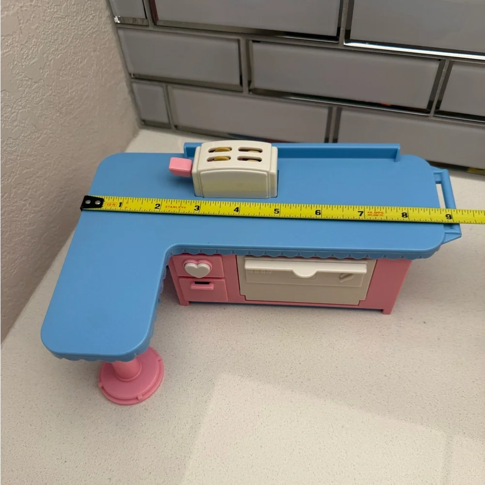 Vintage Playskool Play Around Dollhouse Series Kitchen Island Dishwasher Toaster